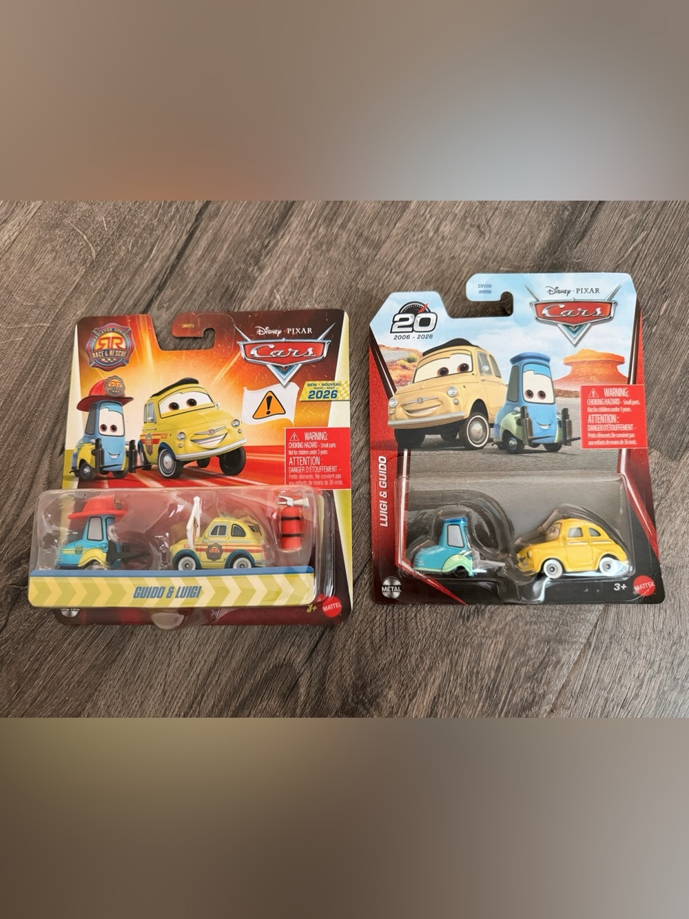 Disney Cars Luigi & Guido Collectible Toy Set - Yellow & Teal